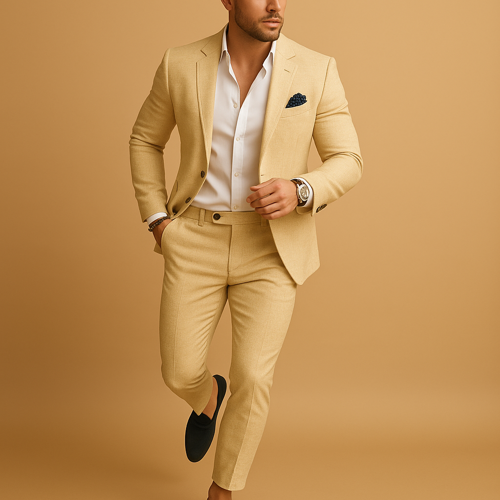 Slim fit suit with blazer and trousers for men | Lucas