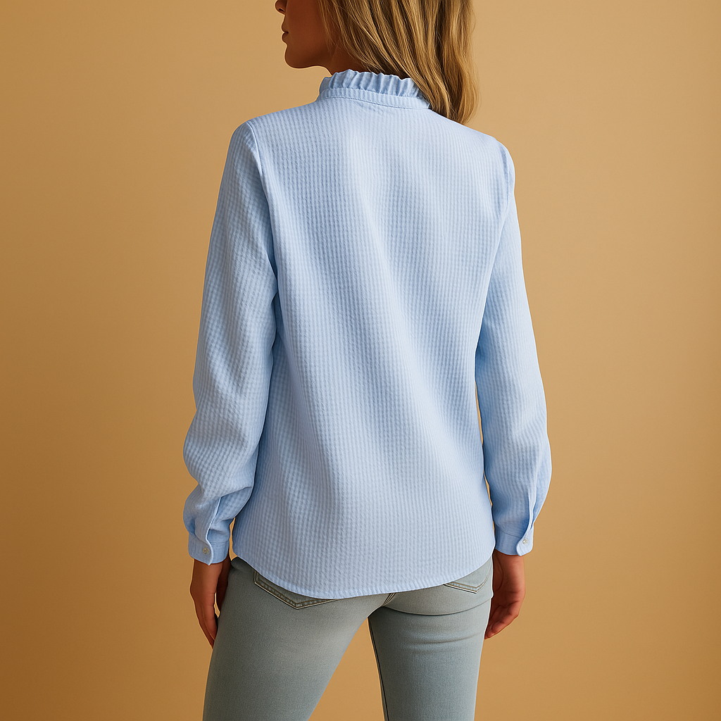 Striped ruffle blouse for women | Lillian