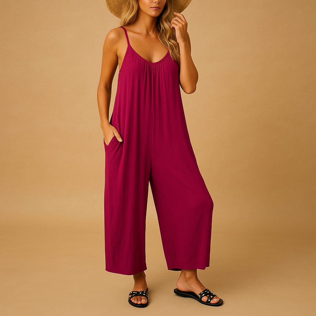 Summer jumpsuit with adjustable straps for women | Hazel