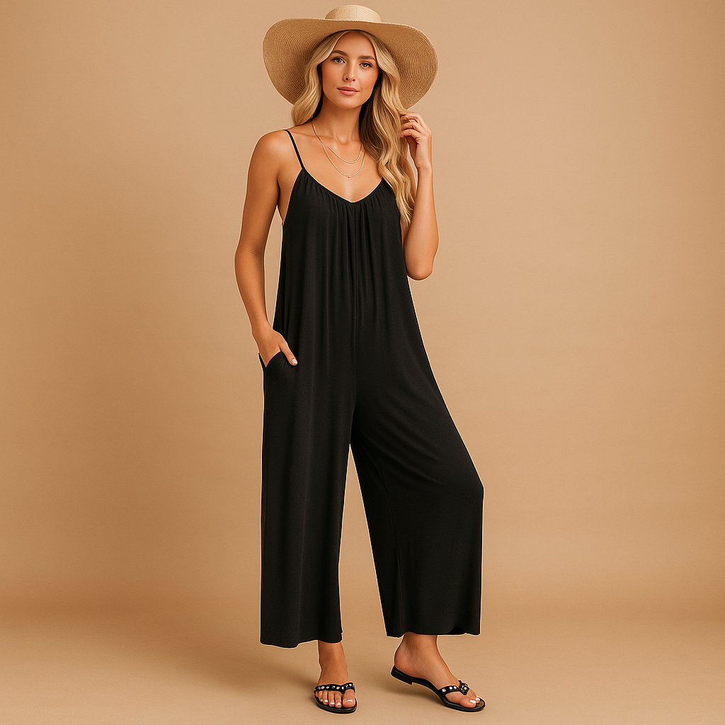Summer jumpsuit with adjustable straps for women | Hazel