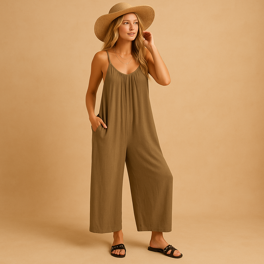 Summer jumpsuit with adjustable straps for women | Hazel