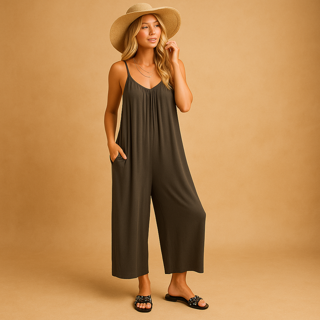 Summer jumpsuit with adjustable straps for women | Hazel