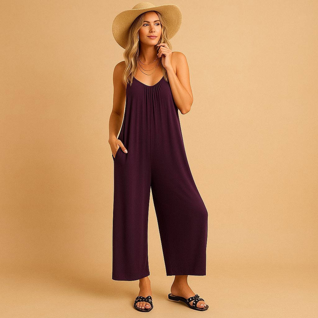 Summer jumpsuit with adjustable straps for women | Hazel