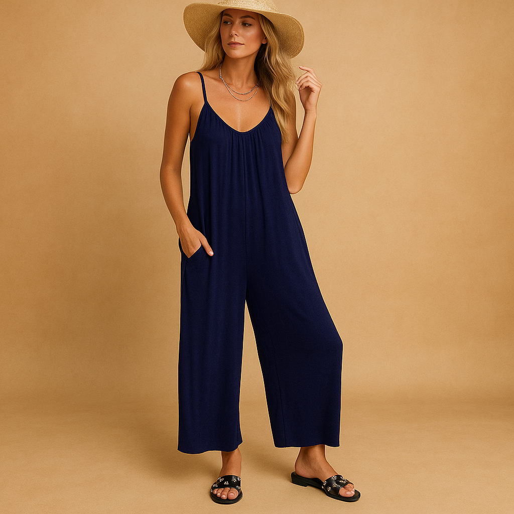 Summer jumpsuit with adjustable straps for women | Hazel