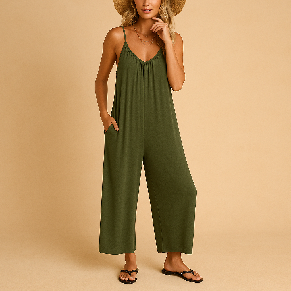 Summer jumpsuit with adjustable straps for women | Hazel