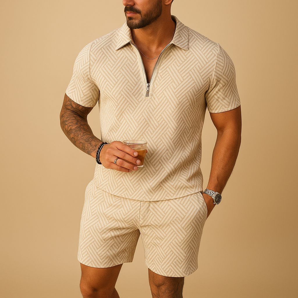 Summer polo shirt and shorts set for men | Mason