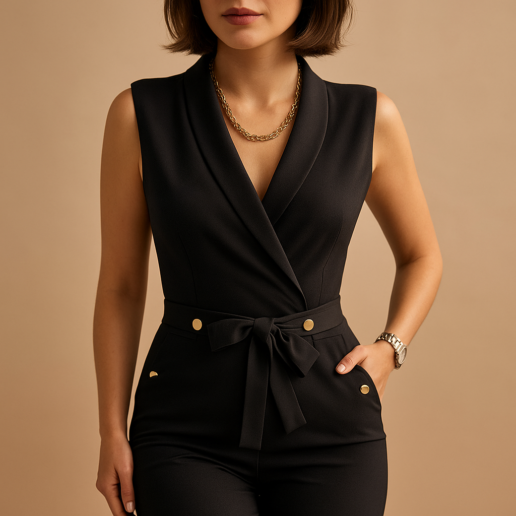 Tailored sleeveless jumpsuit for women | Hazel