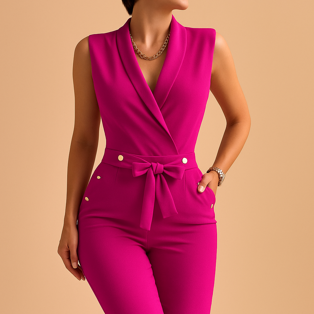 Tailored sleeveless jumpsuit for women | Hazel