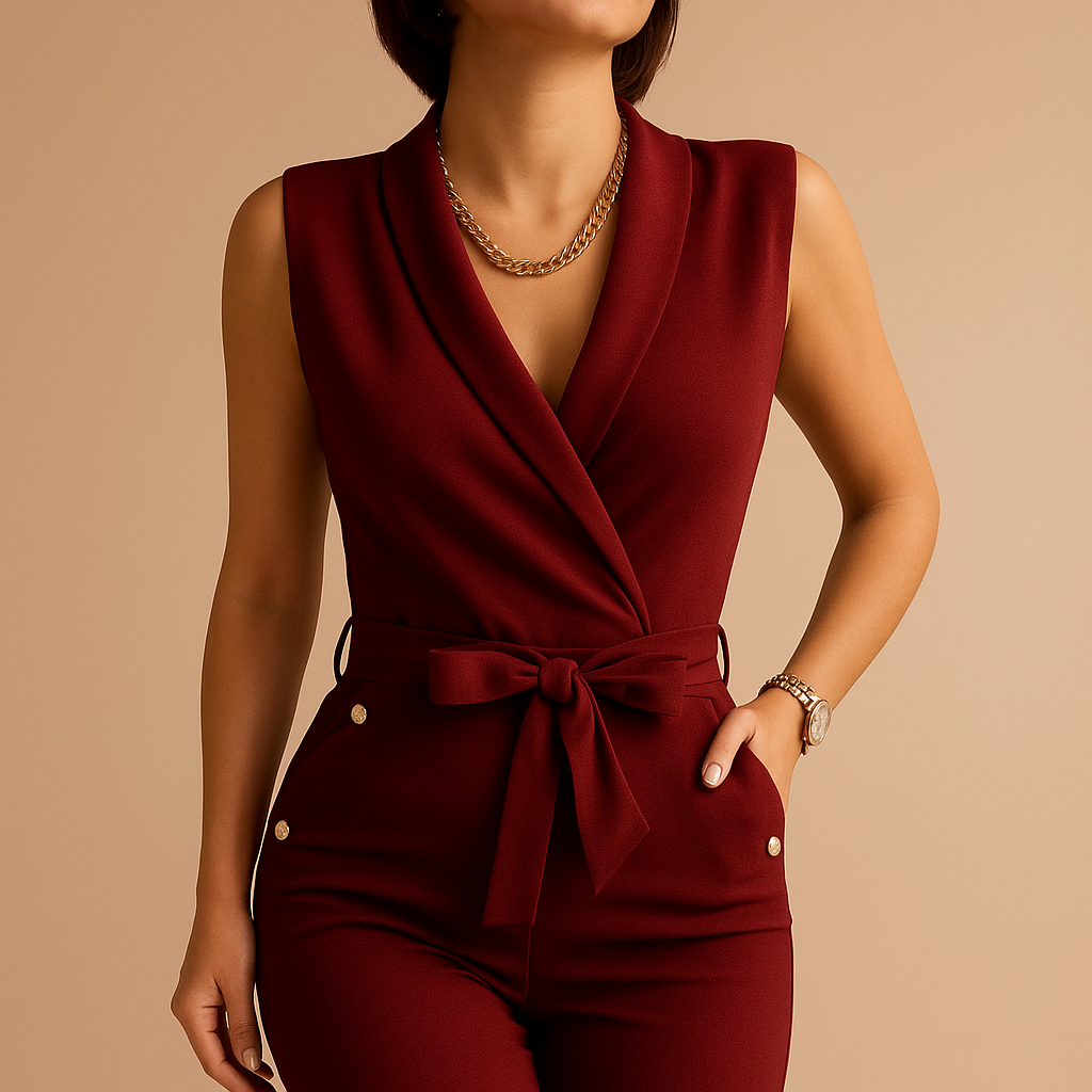 Tailored sleeveless jumpsuit for women | Hazel