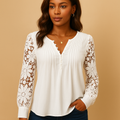 V-neck lace blouse for women | Naomi