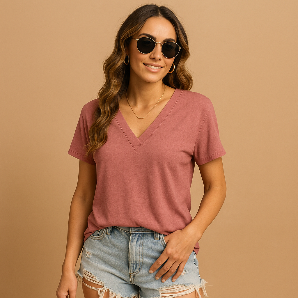 V-neck puff sleeve blouse for women | Clara