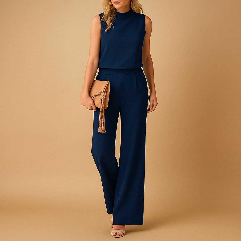 Wide-leg mid-waist elegant jumpsuit for women | Sierra