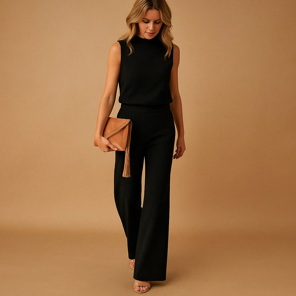 Wide-leg mid-waist elegant jumpsuit for women | Sierra