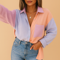 Colorful patchwork blouse for women | Isla