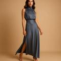 Maxi dress with slit for women | Celeste